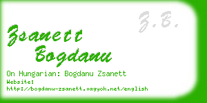 zsanett bogdanu business card